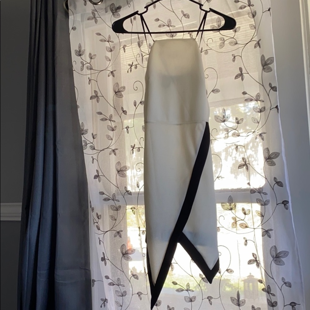 Black and white party dress
